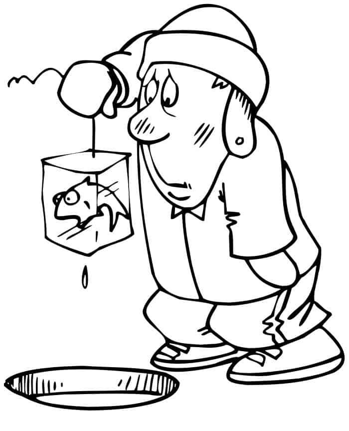 Ice Fishing Coloring Pages