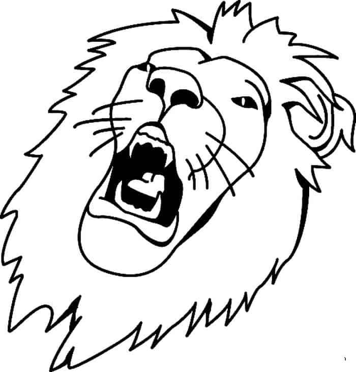 Lion Head Coloring Pages
