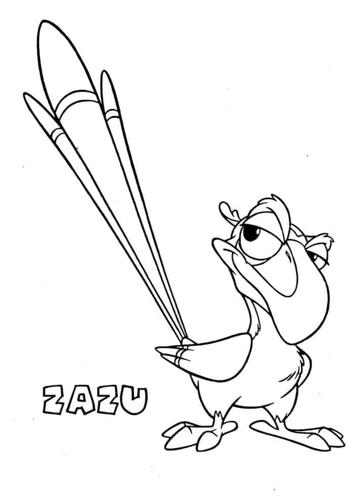 Lion King Zazu Coloring Pages
