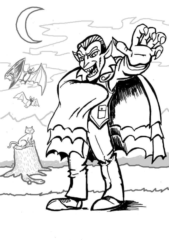 Monsters Vampire Coloring Pages