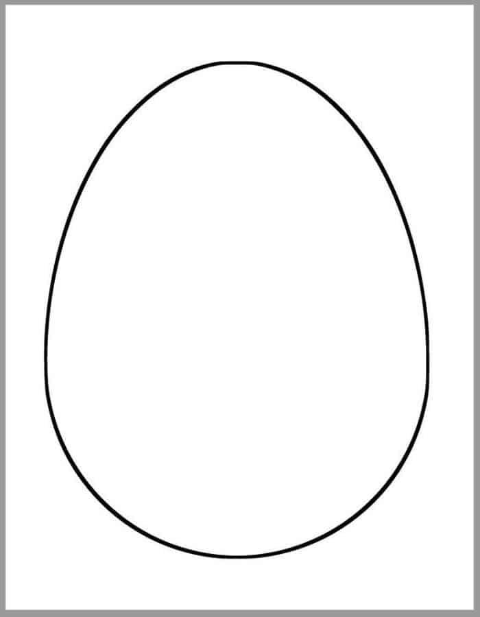 Plain Easter Egg Coloring Pages
