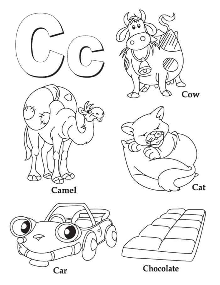 Printable Alphabet Coloring Pages
