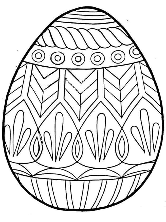 Printable Easter Egg Coloring Pages