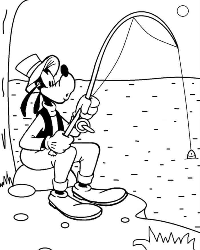 Pusheen Coloring Pages Dad Fishing