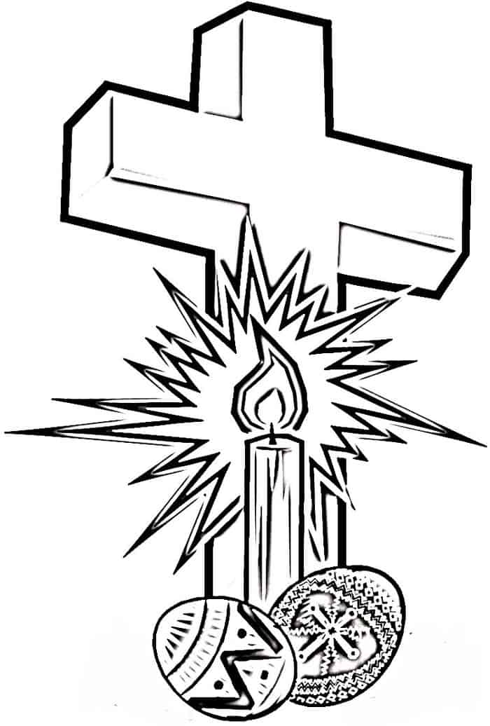 Religious Easter Egg Coloring Pages