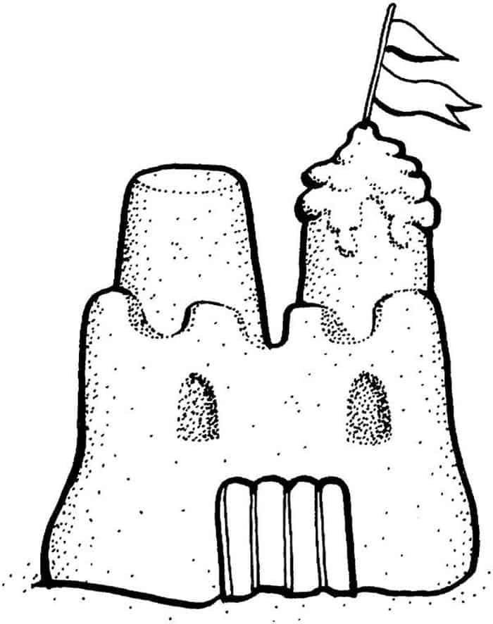 Sand Castle Coloring Pages