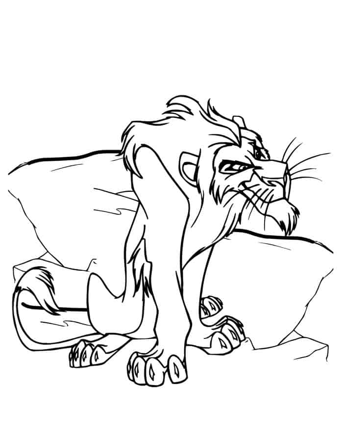 Scar Lion King Coloring Pages