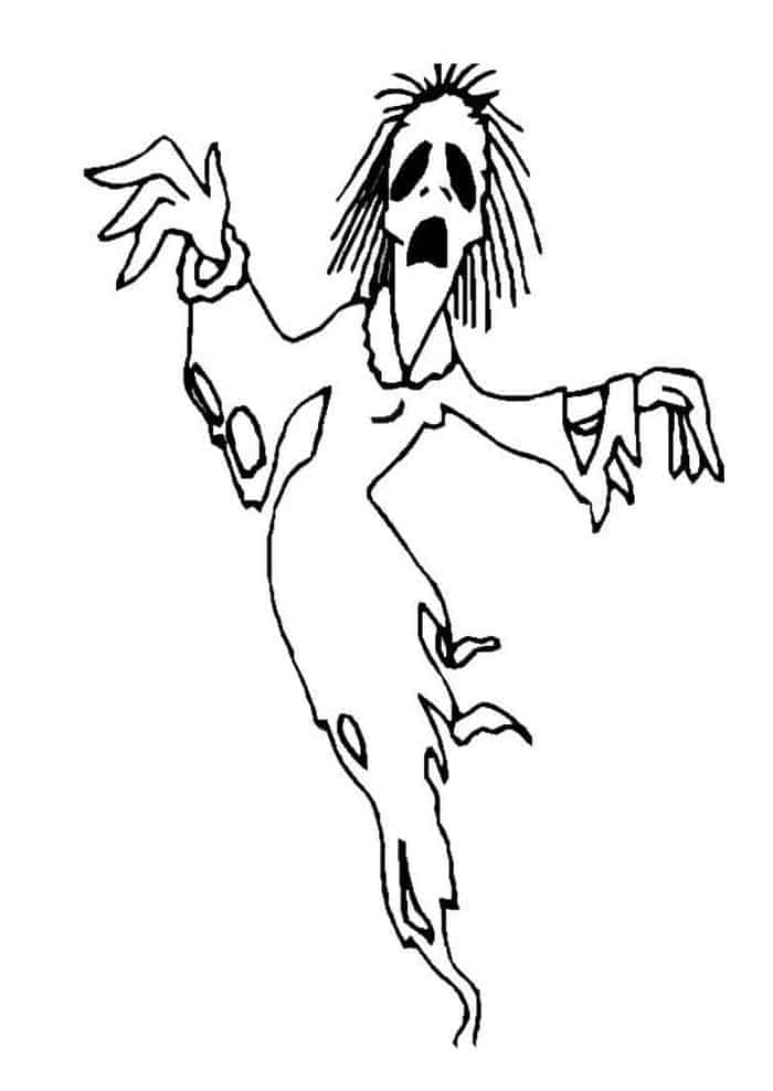 Scary Ghost Coloring Pages