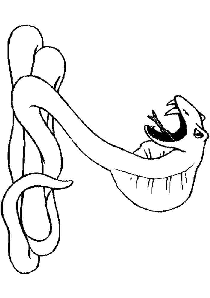 Scary Snake Coloring Pages