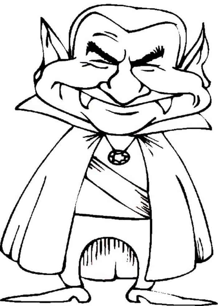 Scary Vampire Coloring Pages
