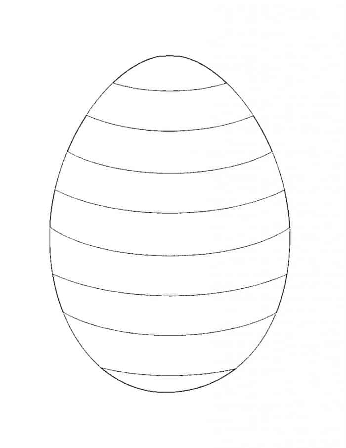Simple Easter Egg Coloring Pages