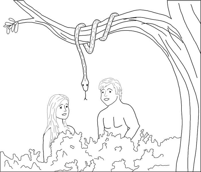 Snake Climbin A Tree Coloring Pages