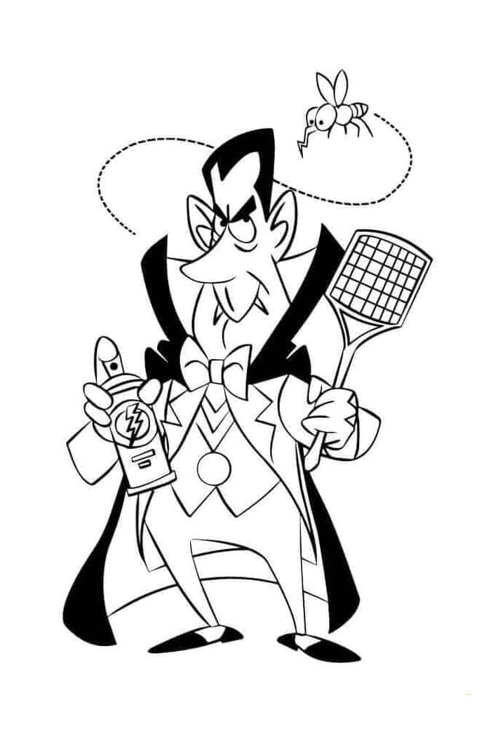 Spooky Vampire Coloring Pages