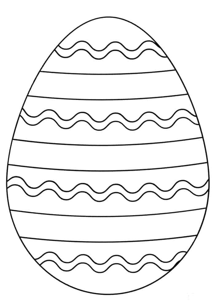 Striped Easter Egg Coloring Pages