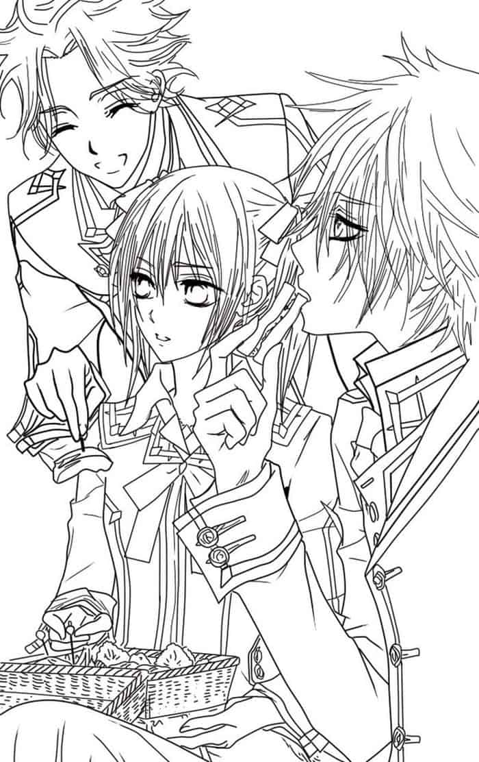 Vampire Anime Coloring Pages