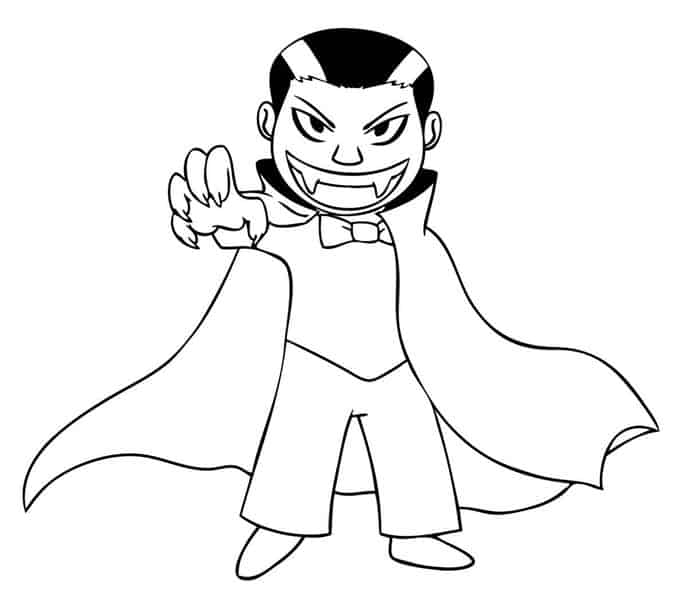Vampire Coloring Pages For Kids