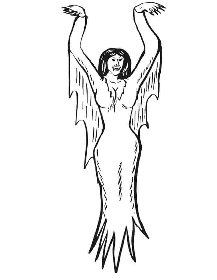 Vampire Girl Coloring Pages