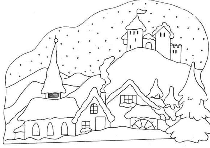 Winter Coloring Pages For Adults