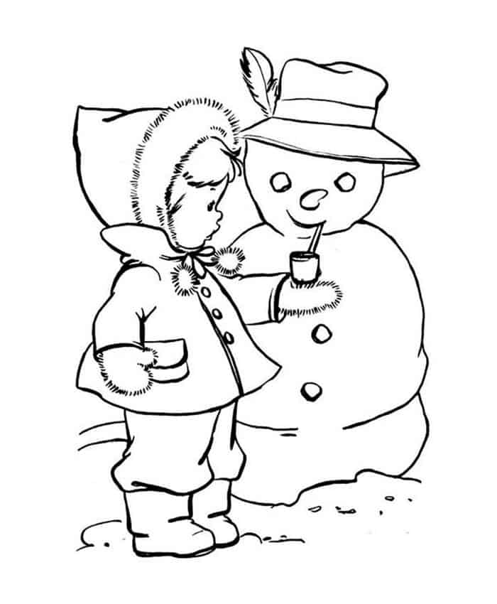 Winter Coloring Pages Preschool