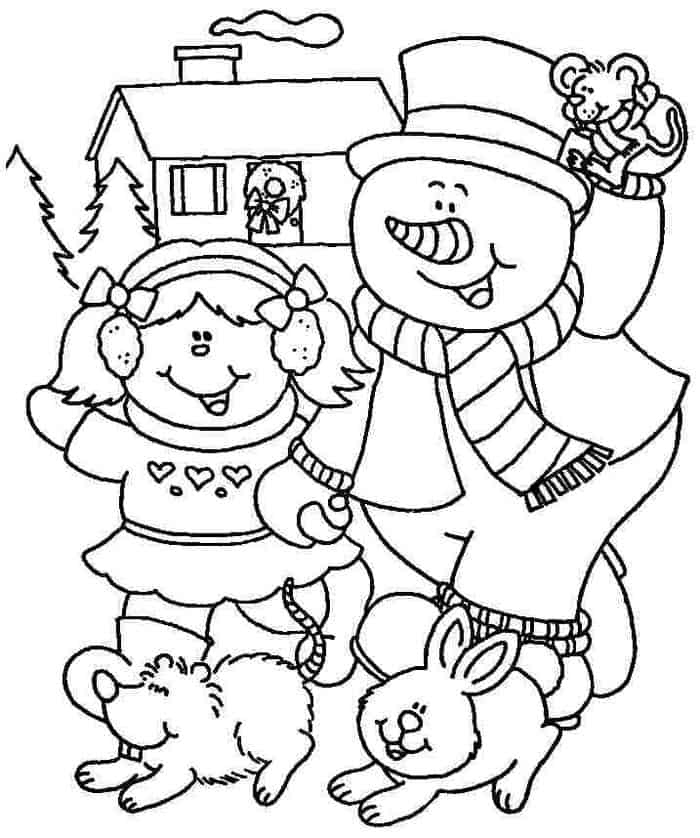 Winter Holiday Coloring Pages Printable