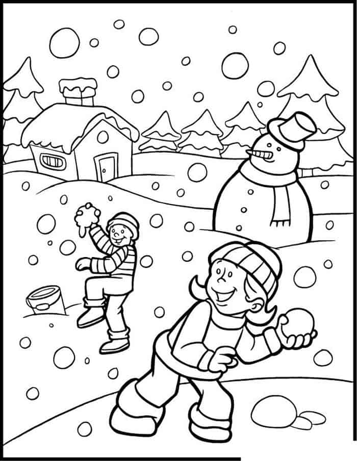 Winter Holiday Coloring Pages