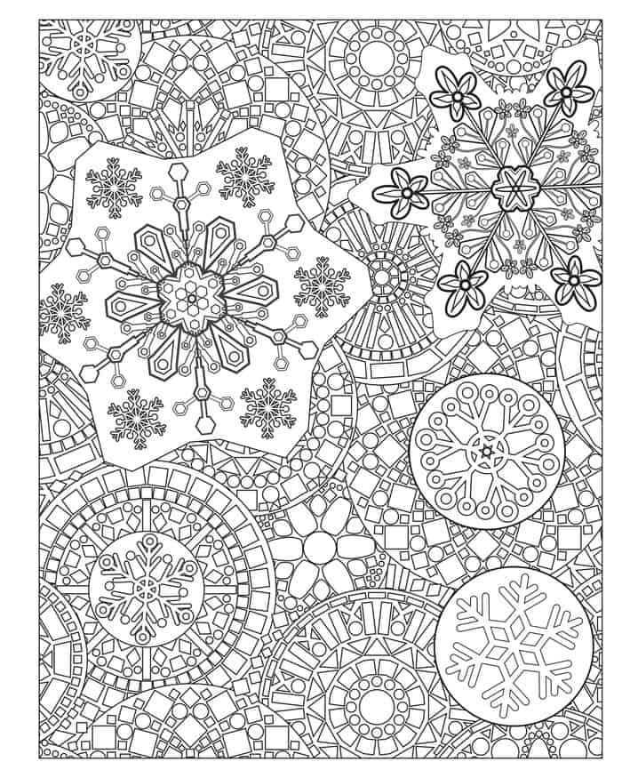 Winter Mandala Coloring Pages