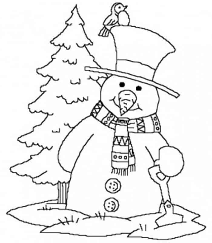 Winter Scenes Coloring Pages