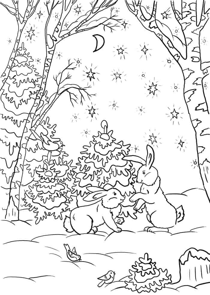 Winter Solstice Coloring Pages