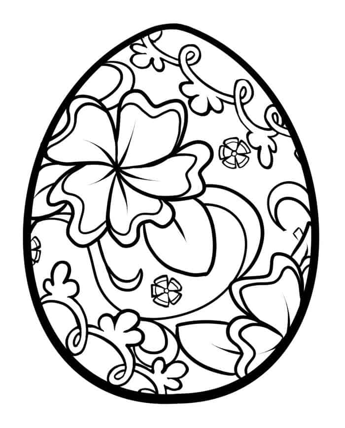 detailed easter egg coloring pages