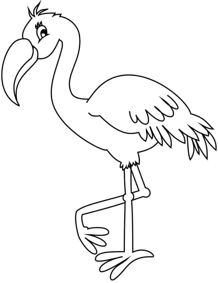 printable cute flamingo coloring pages