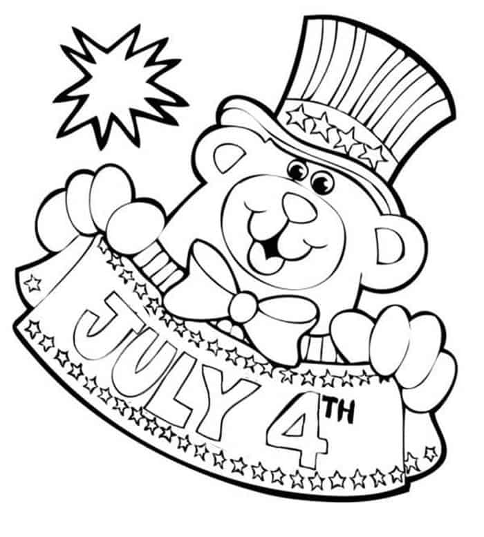 4th Of July Coloring Pages Characters