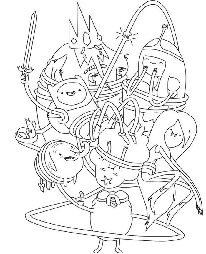 Adventure Time Coloring Pages All Characters