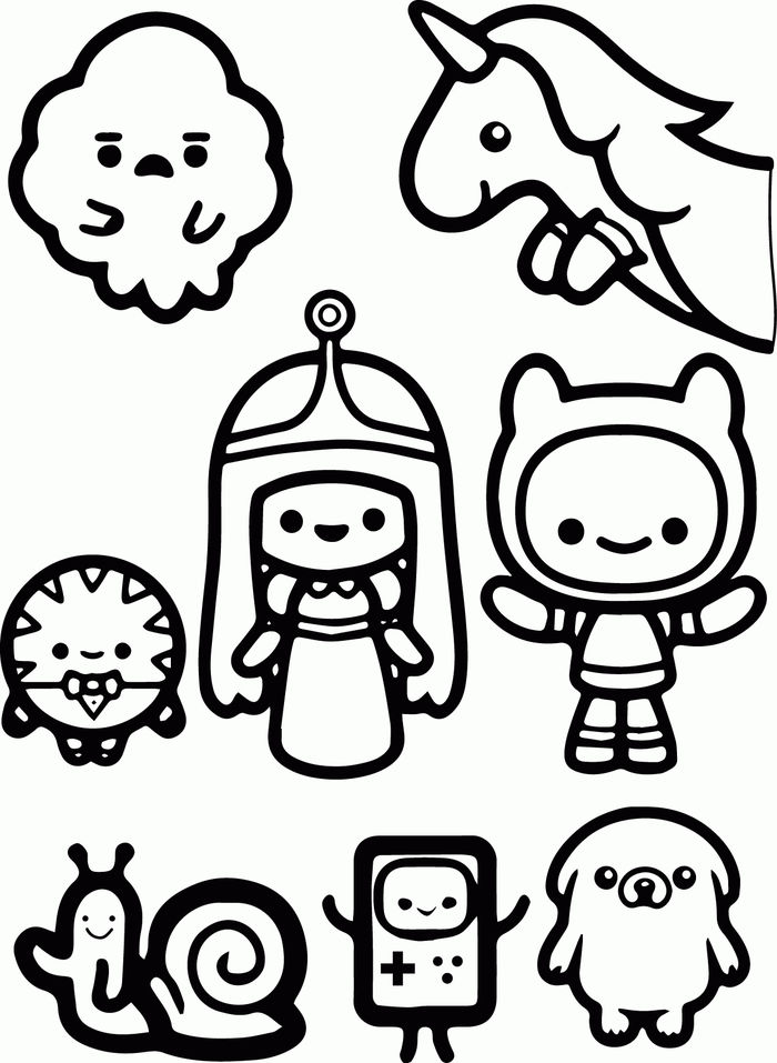 Adventure Time Coloring Pages Chibi