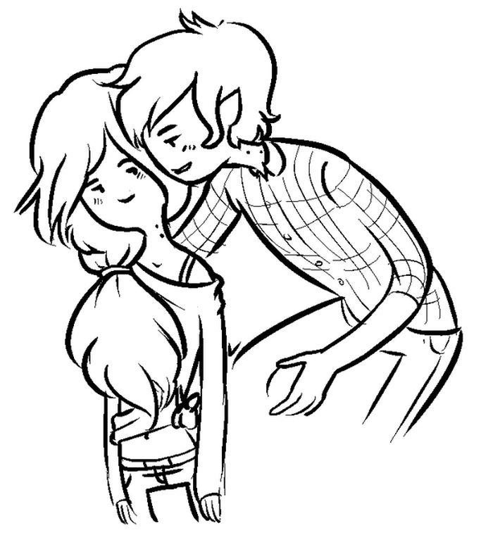 Adventure Time Coloring Pages Fiona And Marshal Lee