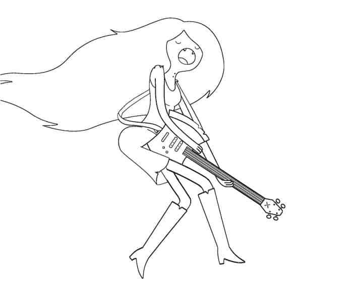 Adventure Time Coloring Pages Marceline