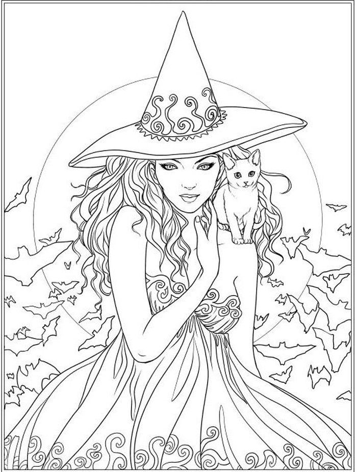 Anime Witch Coloring Pages