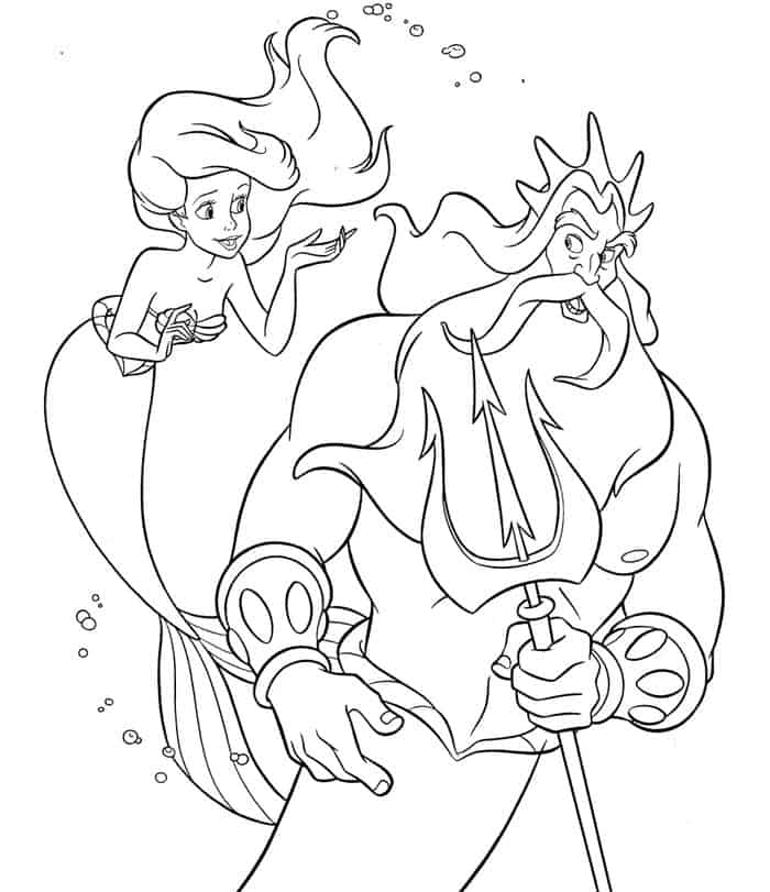 Ariel Coloring Book Pages