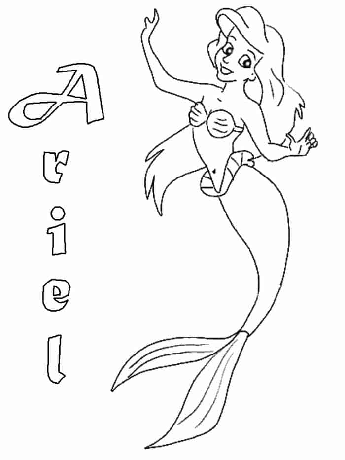 Ariel Coloring Pages Free Printable