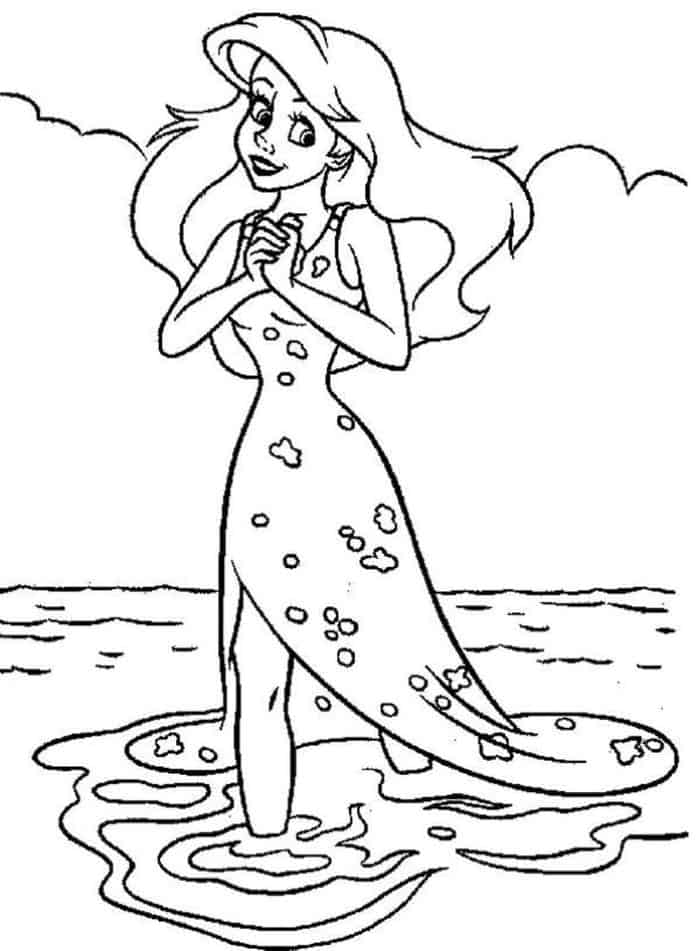 Ariel Coloring Pages Free