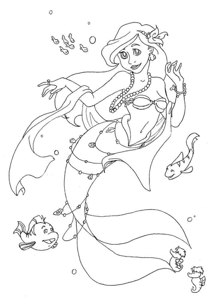 Ariel Coloring Pages Online
