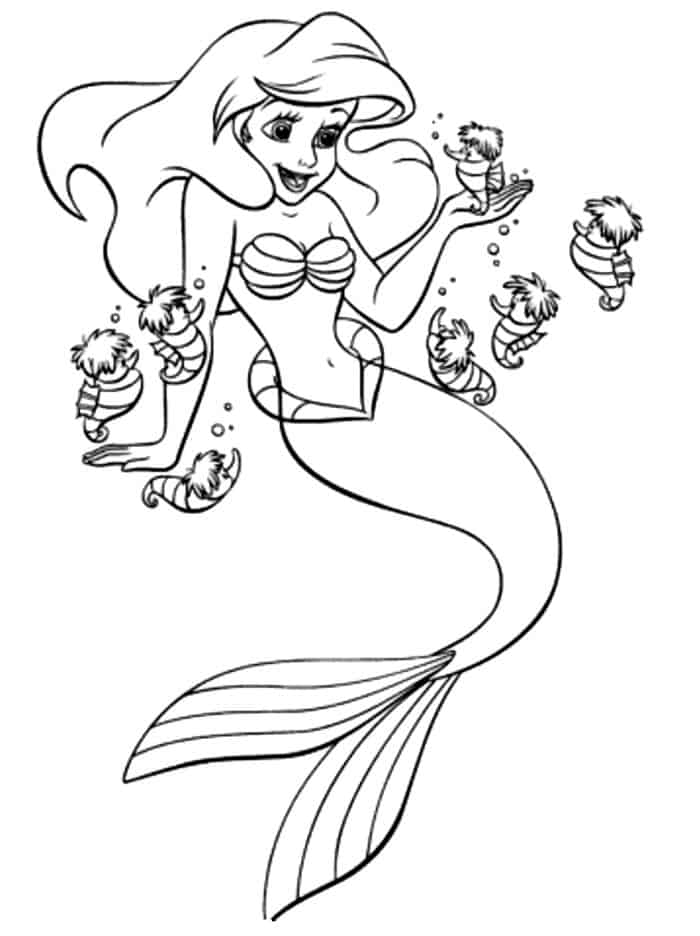 Ariel Coloring Pages Pdf