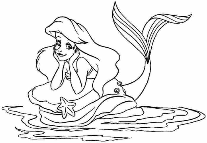 Ariel Mermaid Coloring Pages