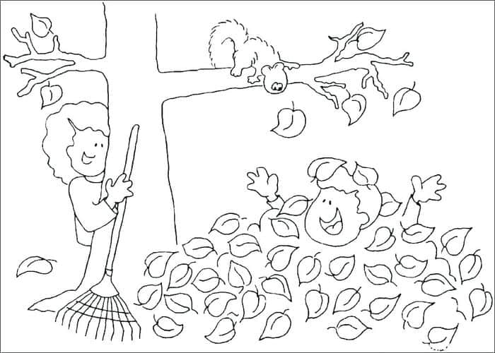 Autumn Landscape Coloring Pages
