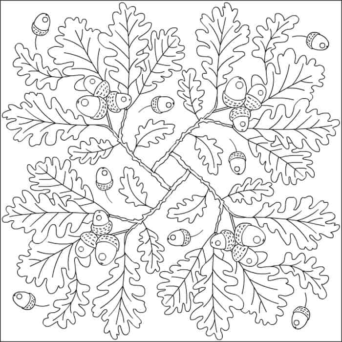 Autumn Mandala Coloring Pages