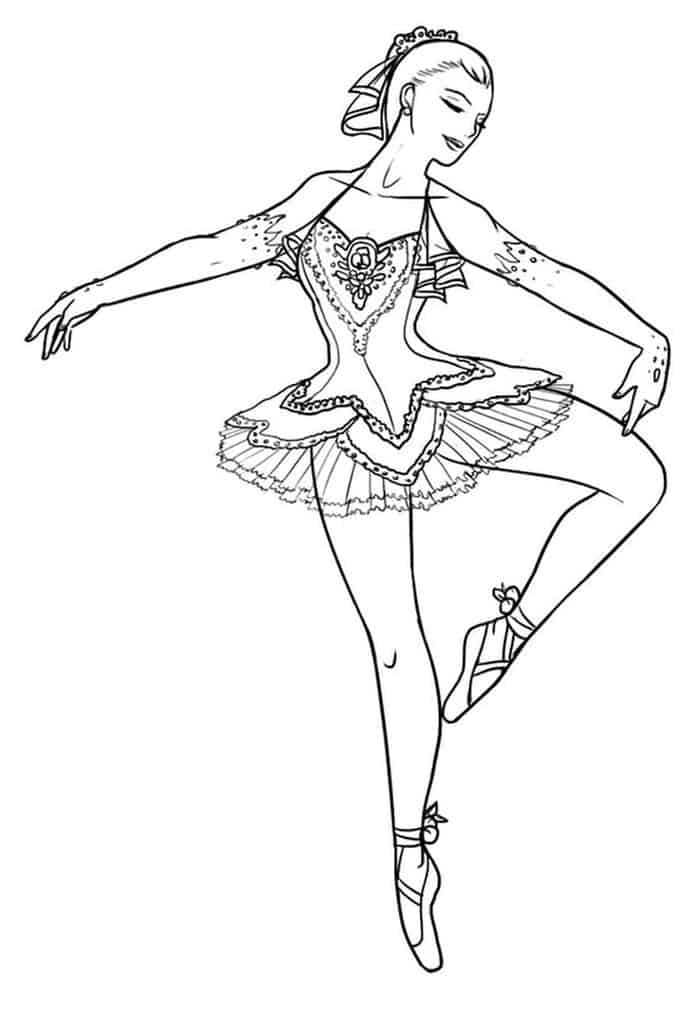 Ballerina Coloring Pages Free
