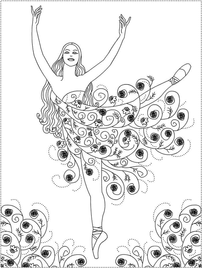 Ballerina Printable Coloring Pages