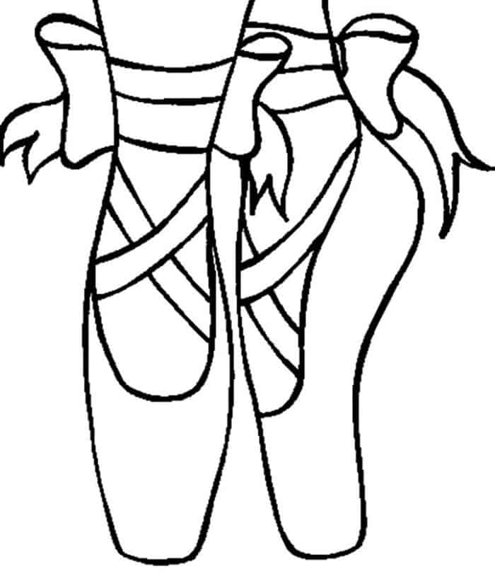 Ballerina Shoes Coloring Pages