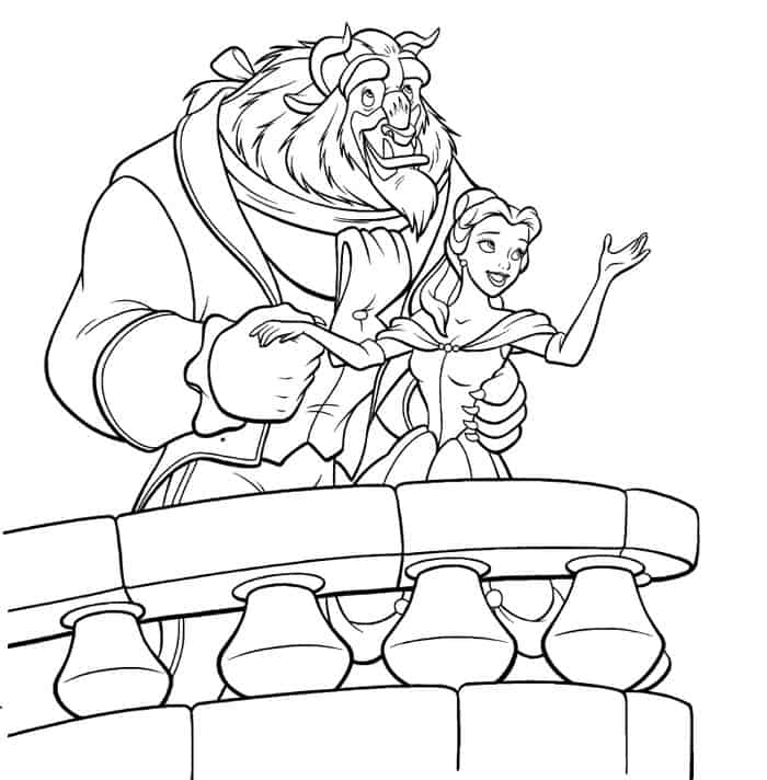 Beauty And The Beast Belle Coloring Pages