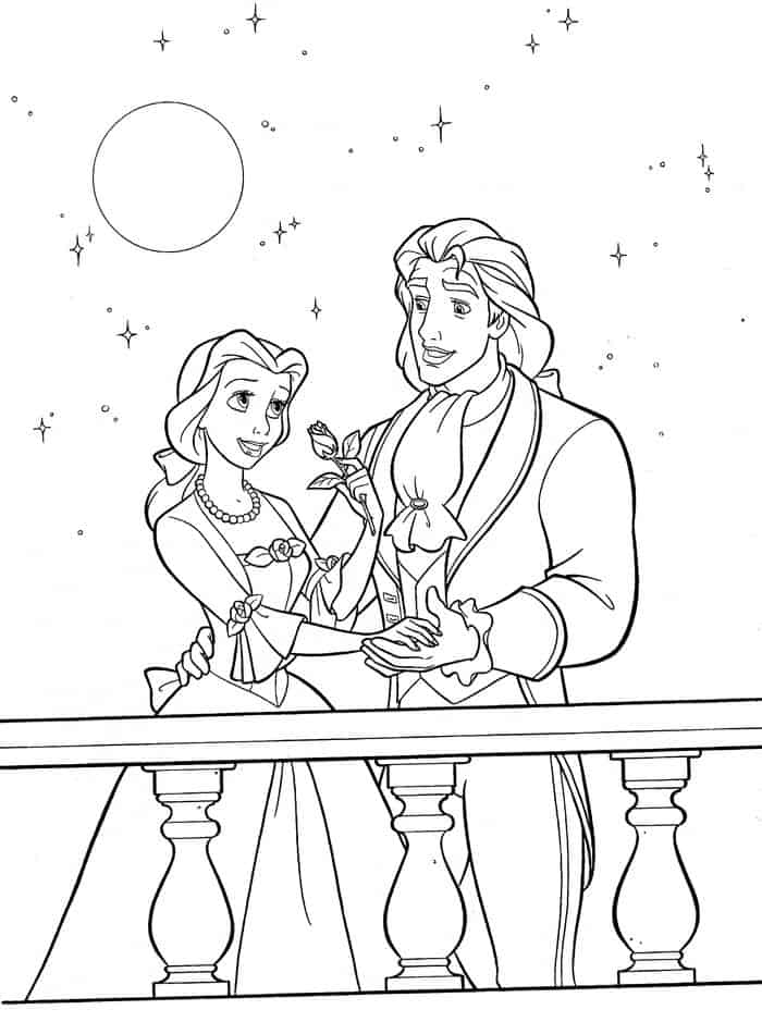 Belle Coloring Pages Free