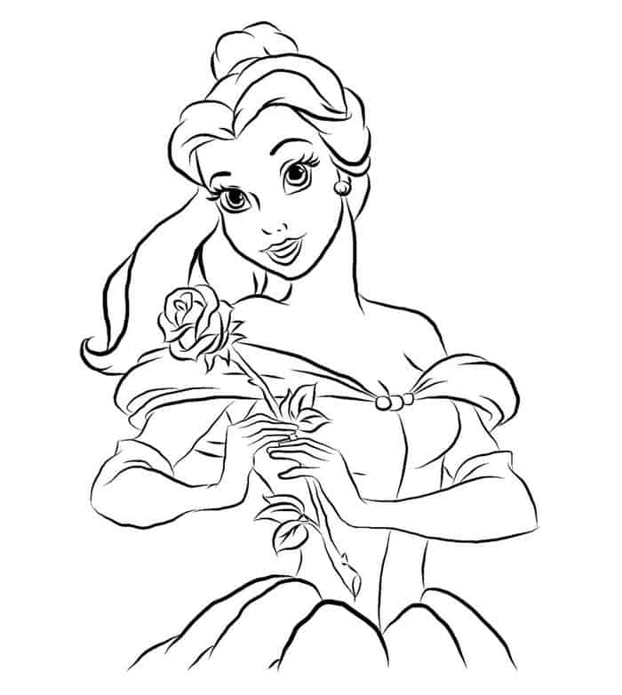 Belle Coloring Pages Printable